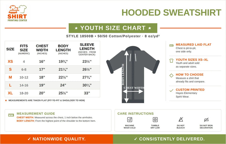 Hayes Elementary Unisex Heavy Blend™ Hooded Sweatshirt