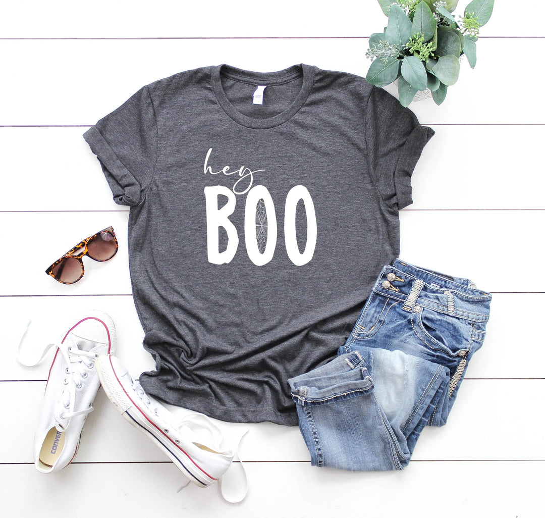 Hey Boo Shirt | Cute Halloween Party Shirt Cypress DTF