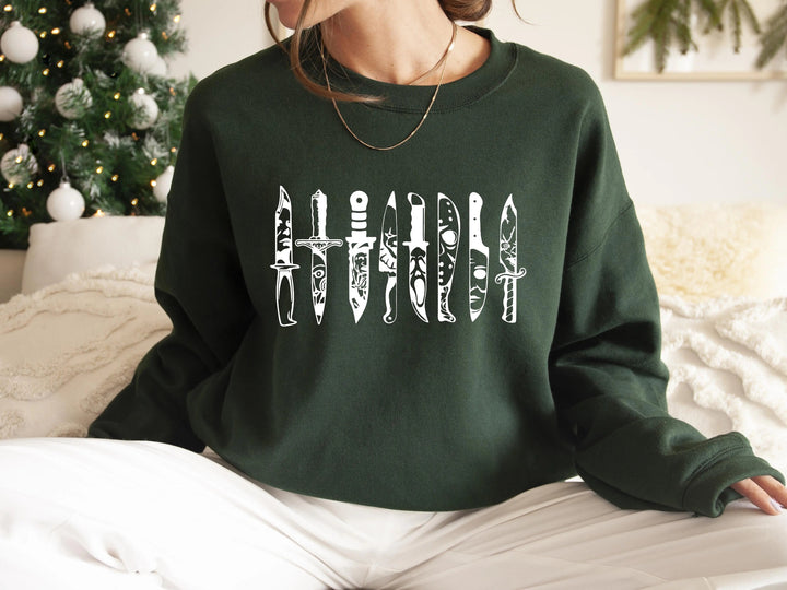 Horror Movie Knives Sweatshirt - Michael Myers & Halloween Theme Cypress DTF