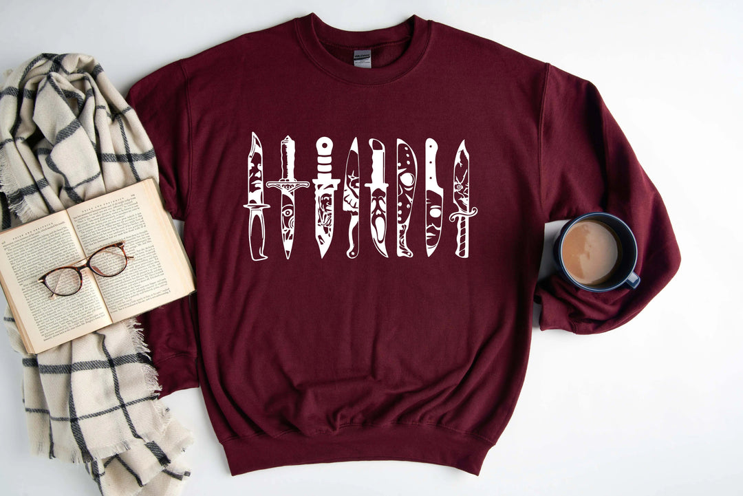 Horror Movie Knives Sweatshirt - Michael Myers & Halloween Theme Cypress DTF