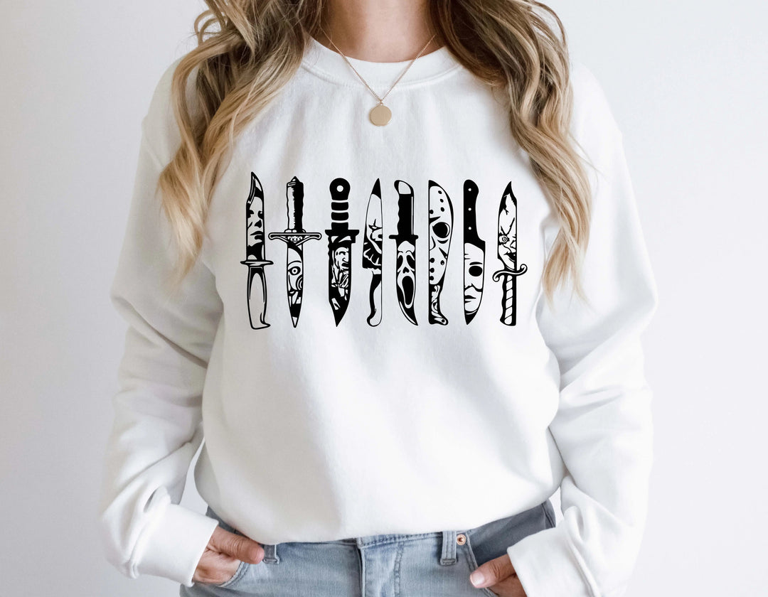 Horror Movie Knives Sweatshirt - Michael Myers & Halloween Theme Cypress DTF