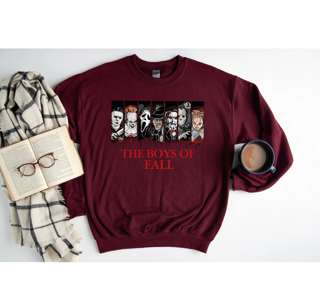 Horror Movies Sweatshirt - Spooky Boys of Fall & Serial Killer Tee Cypress DTF