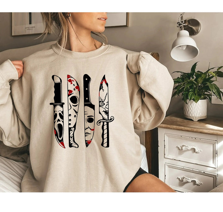 Horror Movies Sweatshirt | Spooky Serial Killer Halloween Shirt Cypress DTF