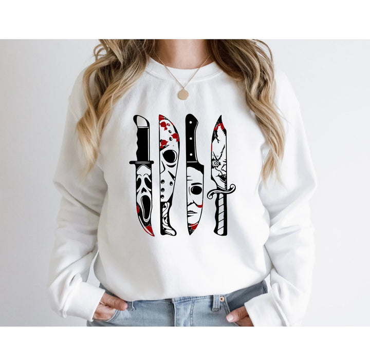 Horror Movies Sweatshirt | Spooky Serial Killer Halloween Shirt Cypress DTF