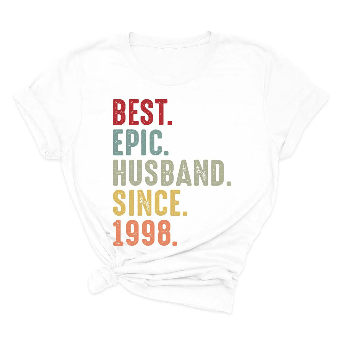Just Married Shirt - Personalized 25th Wedding Anniversary Gift Tee Cypress DTF