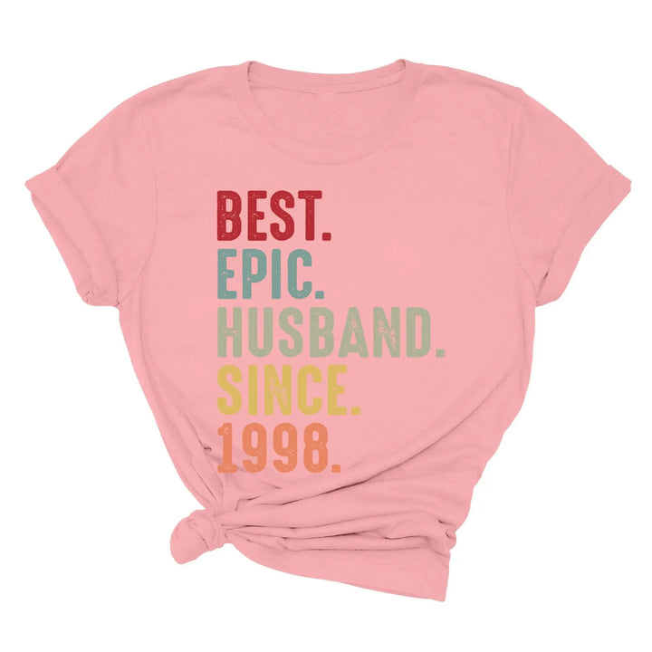 Just Married Shirt - Personalized 25th Wedding Anniversary Gift Tee Cypress DTF