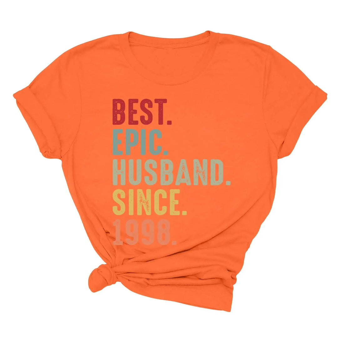 Just Married Shirt - Personalized 25th Wedding Anniversary Gift Tee Cypress DTF