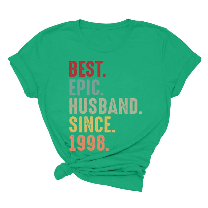 Just Married Shirt - Personalized 25th Wedding Anniversary Gift Tee Cypress DTF