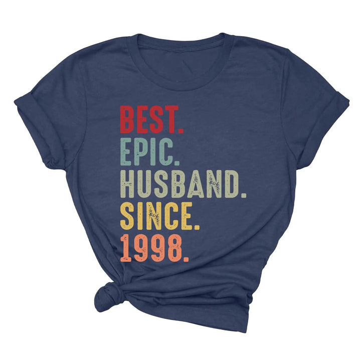 Just Married Shirt - Personalized 25th Wedding Anniversary Gift Tee Cypress DTF