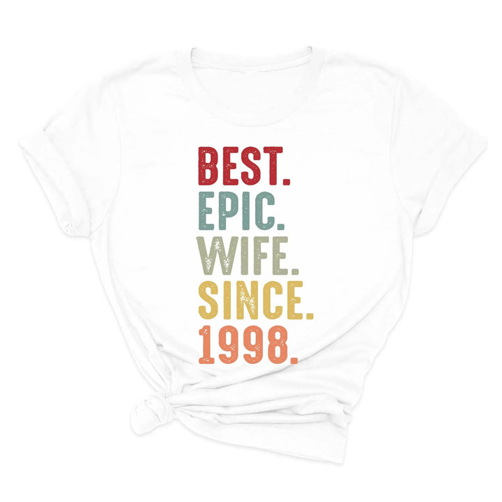 Just Married Shirt - Personalized 25th Wedding Anniversary Gift Tee Cypress DTF