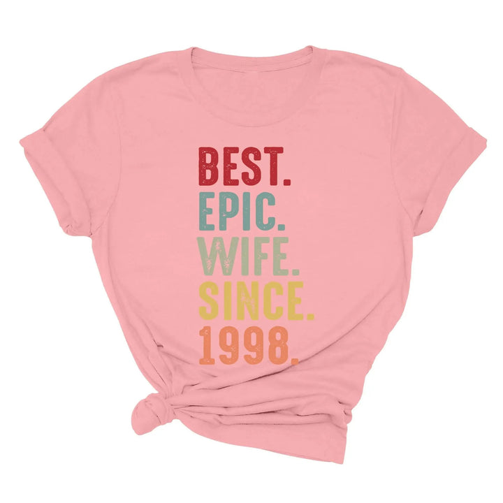 Just Married Shirt - Personalized 25th Wedding Anniversary Gift Tee Cypress DTF
