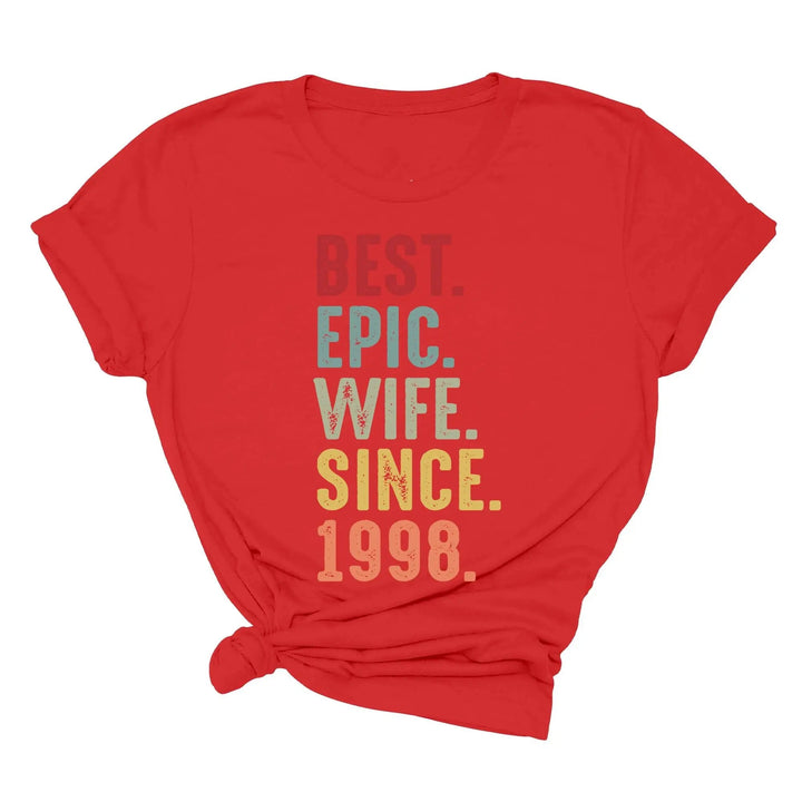 Just Married Shirt - Personalized 25th Wedding Anniversary Gift Tee Cypress DTF