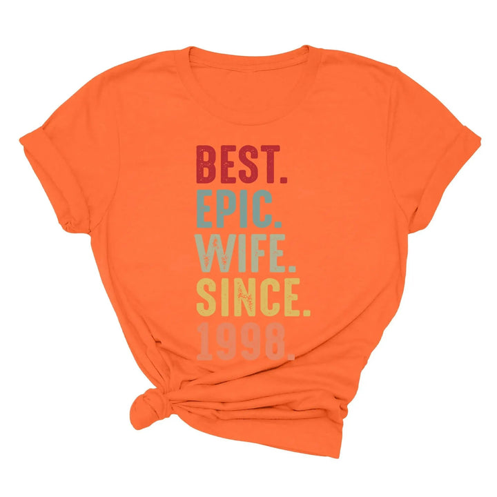 Just Married Shirt - Personalized 25th Wedding Anniversary Gift Tee Cypress DTF