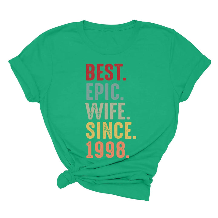 Just Married Shirt - Personalized 25th Wedding Anniversary Gift Tee Cypress DTF