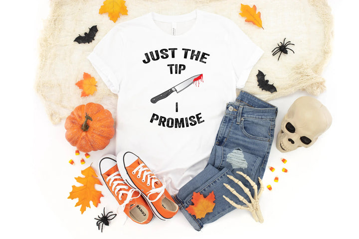 Just the Tip Knife Shirt - Funny Halloween & Murder Tee for Men Cypress DTF