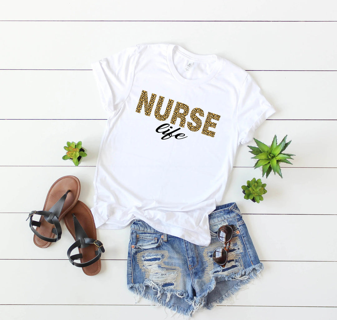 Leopard Nurse Shirt - Future Nurse Gift & Nursing School Tee for Women Cypress DTF