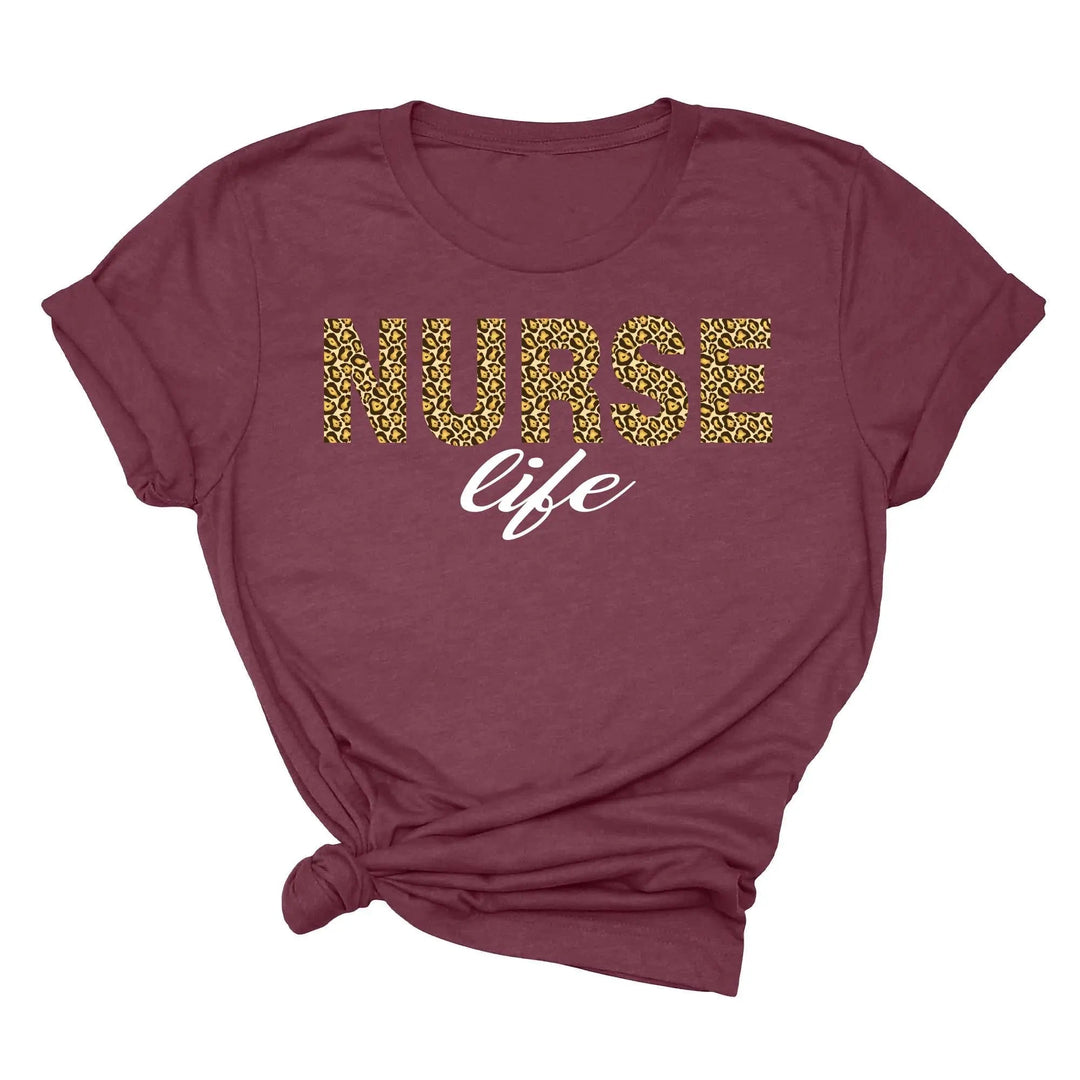 Leopard Nurse Shirt - Future Nurse Gift & Nursing School Tee for Women Cypress DTF