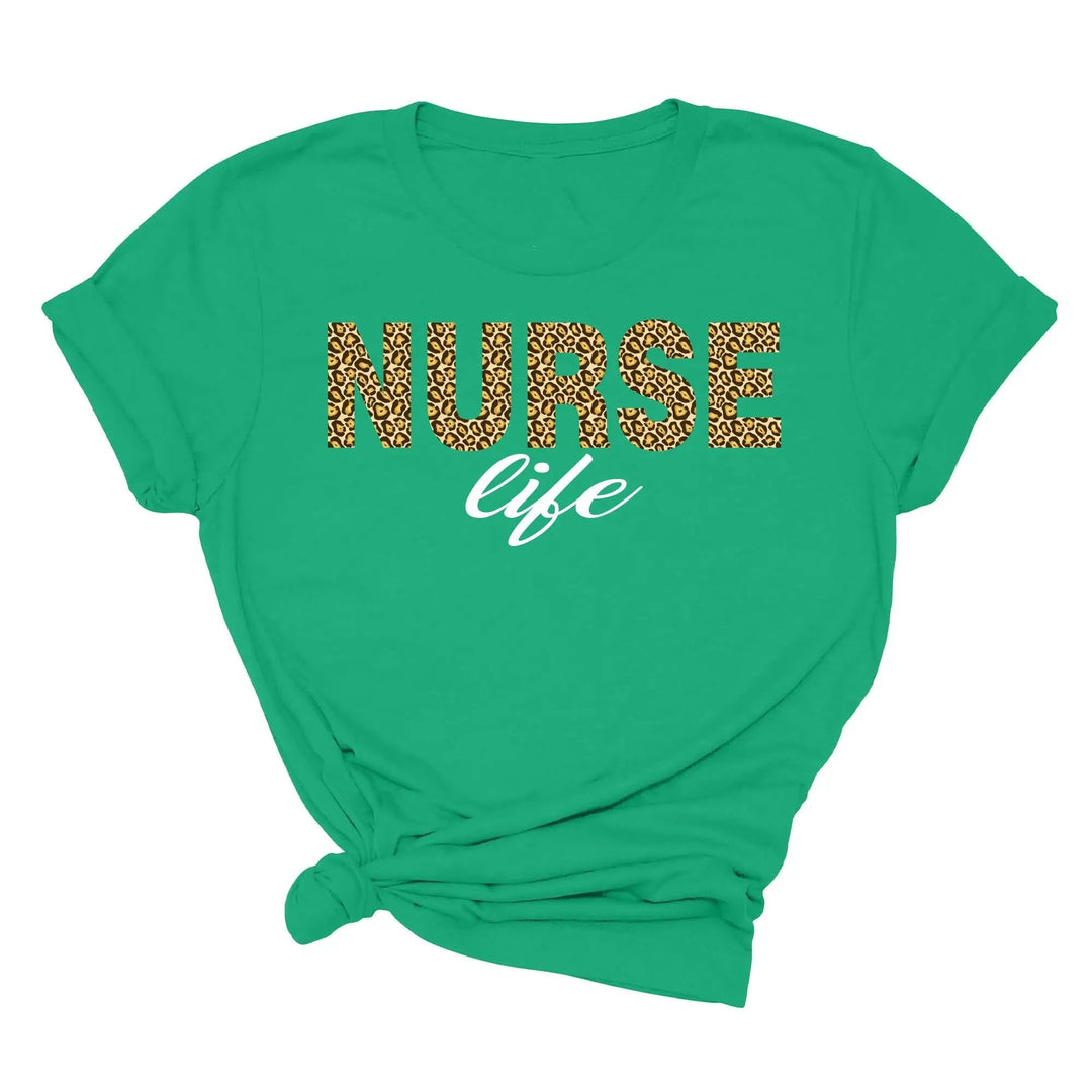 Leopard Nurse Shirt - Future Nurse Gift & Nursing School Tee for Women Cypress DTF
