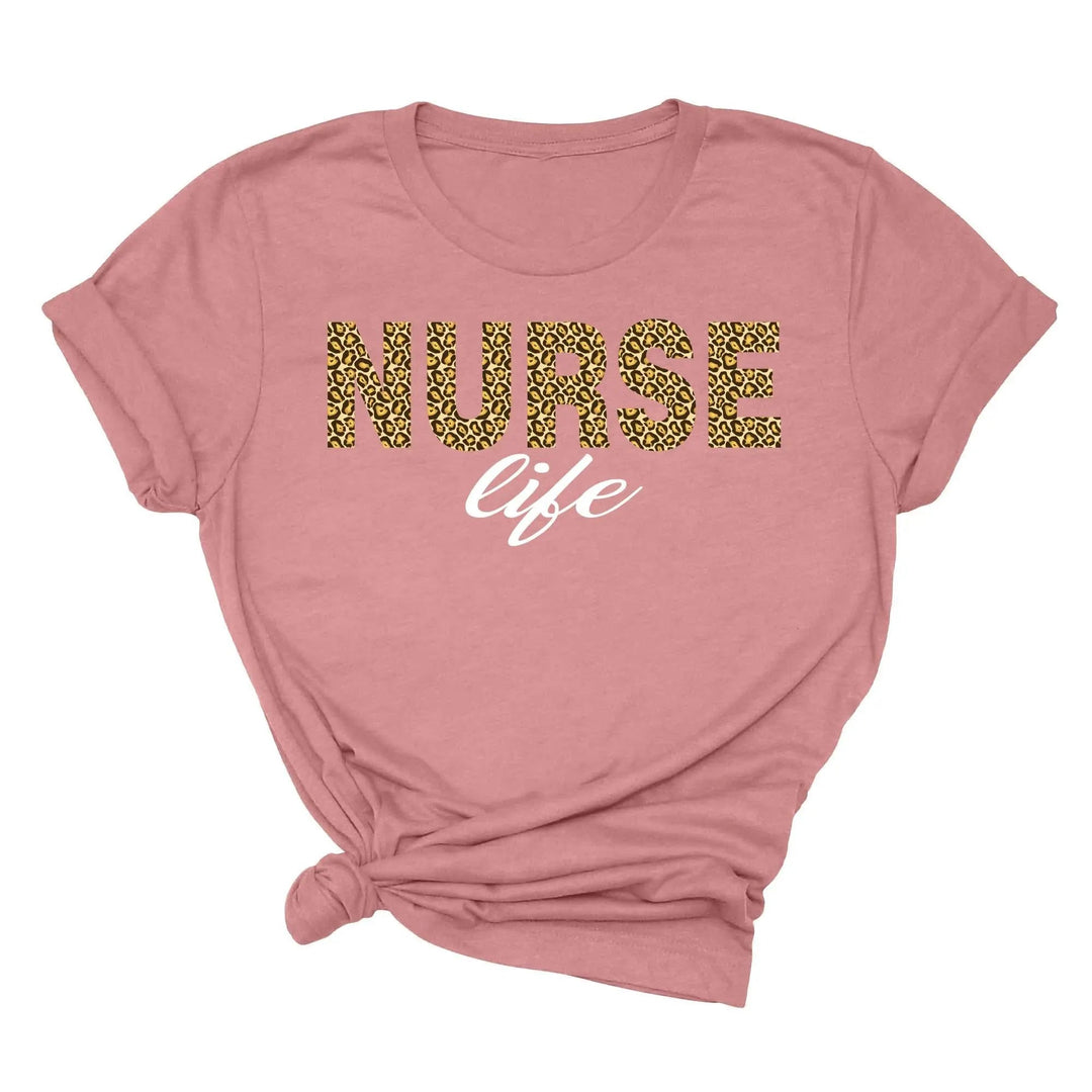 Leopard Nurse Shirt - Future Nurse Gift & Nursing School Tee for Women Cypress DTF