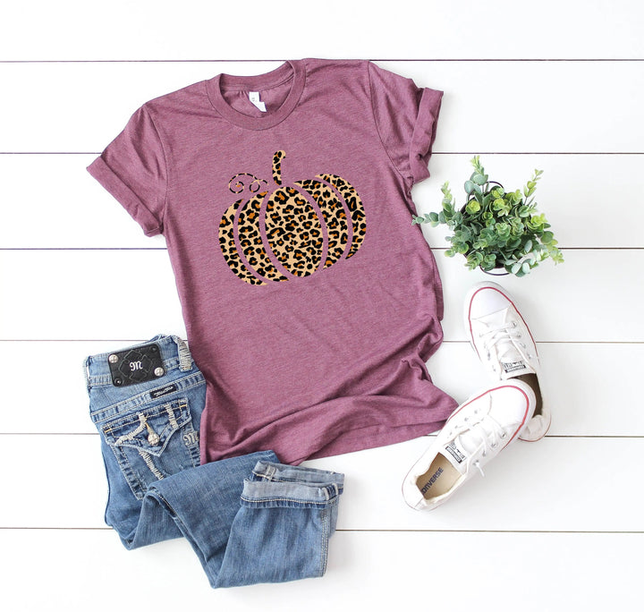 Leopard Pumpkin Shirt | Halloween & Thanksgiving Fall Tee Cypress DTF