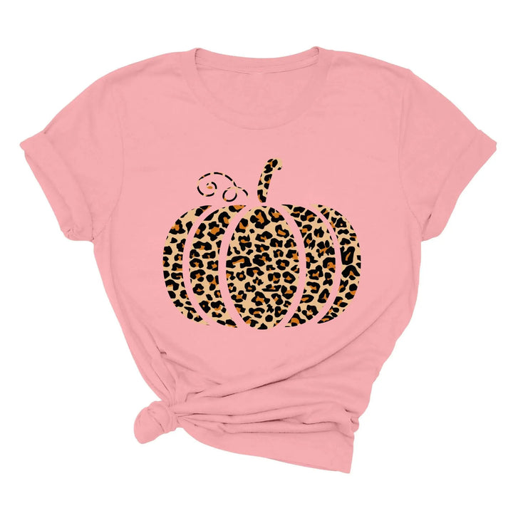 Leopard Pumpkin Shirt | Halloween & Thanksgiving Fall Tee Cypress DTF