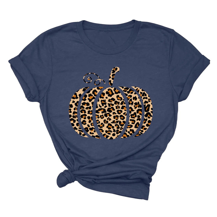 Leopard Pumpkin Shirt | Halloween & Thanksgiving Fall Tee Cypress DTF