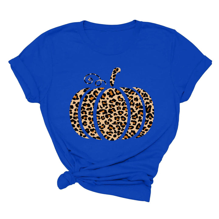 Leopard Pumpkin Shirt | Halloween & Thanksgiving Fall Tee Cypress DTF