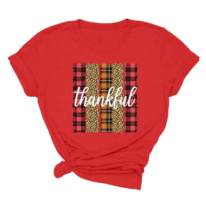 Leopard Thanksgiving Top | Thankful & Blessed Fall Tee Cypress DTF