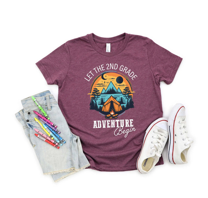 Let the 2nd Grade Adventure Begin Shirt - Back to School & Teacher Tee Cypress DTF