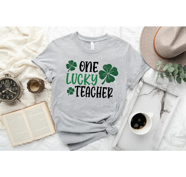 Lucky Teacher Shirts | One Lucky Teacher St. Patrick's Day Shirt Cypress DTF