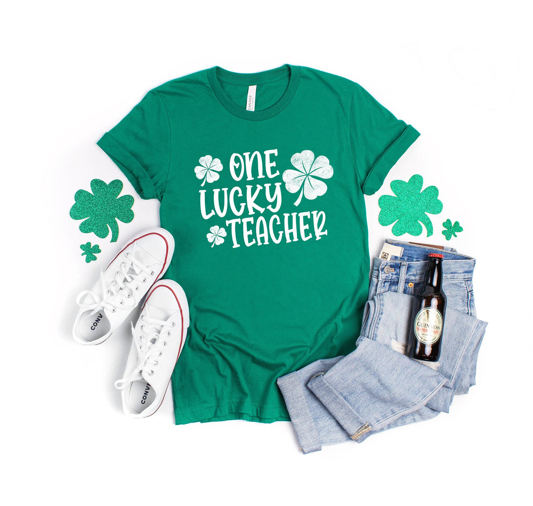 Lucky Teacher Shirts | One Lucky Teacher St. Patrick's Day Shirt Cypress DTF
