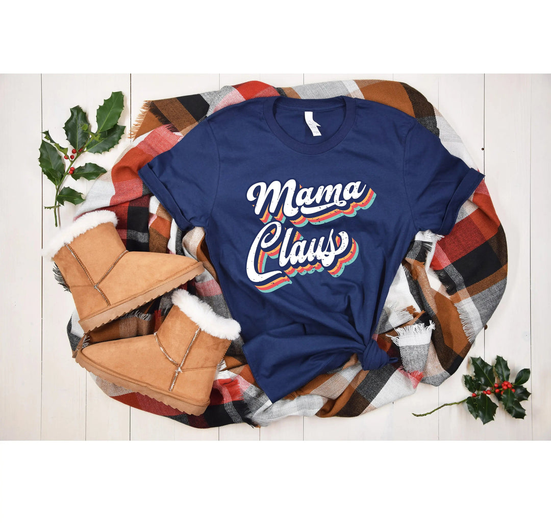Mama Claus Christmas Shirt | Vintage Retro Christmas Mom Tee Cypress DTF