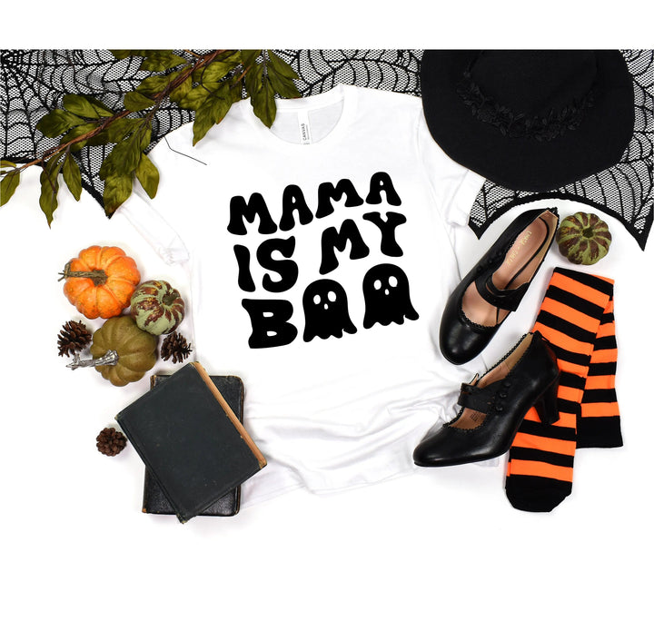 Mama is My Boo Shirt | Cute Halloween Ghost Kids Tee Cypress DTF