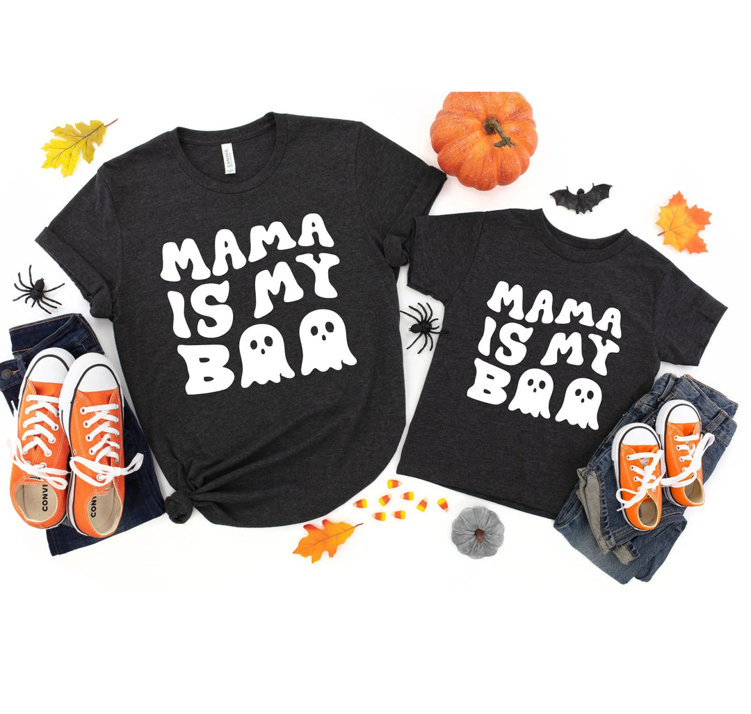 Mama is My Boo Shirt | Cute Halloween Ghost Kids Tee Cypress DTF