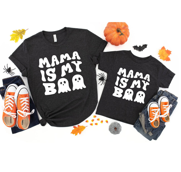 Mama is My Boo Shirt | Cute Halloween Ghost Kids Tee Cypress DTF