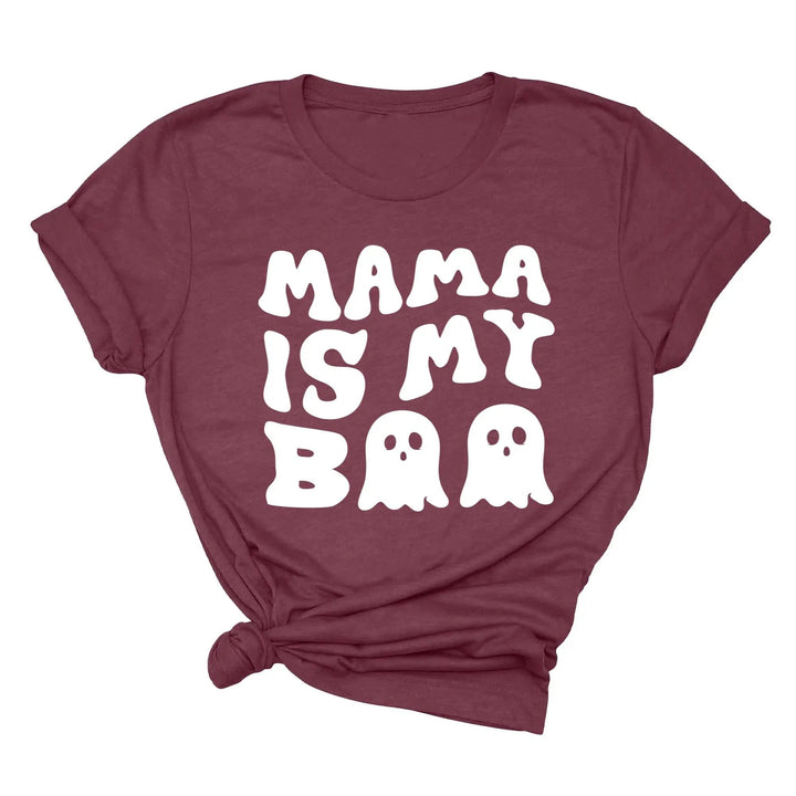 Mama is My Boo Shirt | Cute Halloween Ghost Kids Tee Cypress DTF