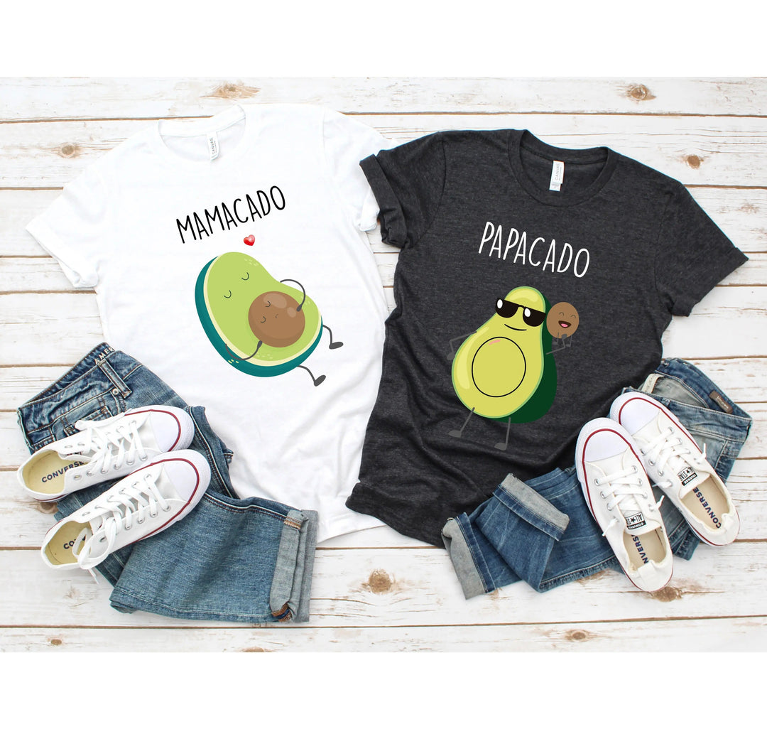 Mamacado & Papacado Pregnancy Shirts - Funny Pregnancy Reveal Tees Cypress DTF