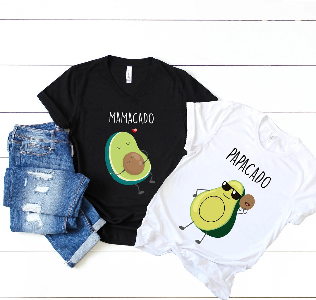 Mamacado & Papacado Pregnancy Shirts - Funny Pregnancy Reveal Tees Cypress DTF