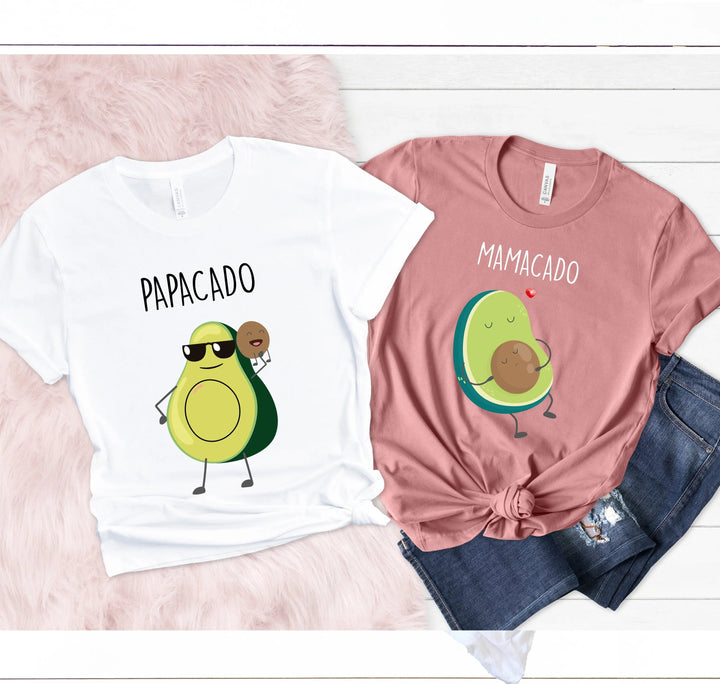 Mamacado & Papacado Pregnancy Shirts - Funny Pregnancy Reveal Tees Cypress DTF