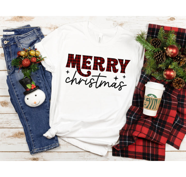 Merry Christmas Buffalo Plaid Shirt | Christmas Family Shirt | Christmas Love Shirt Cypress DTF