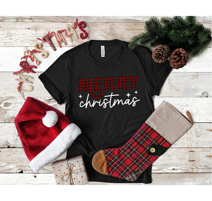 Merry Christmas Buffalo Plaid Shirt | Christmas Family Shirt | Christmas Love Shirt Cypress DTF