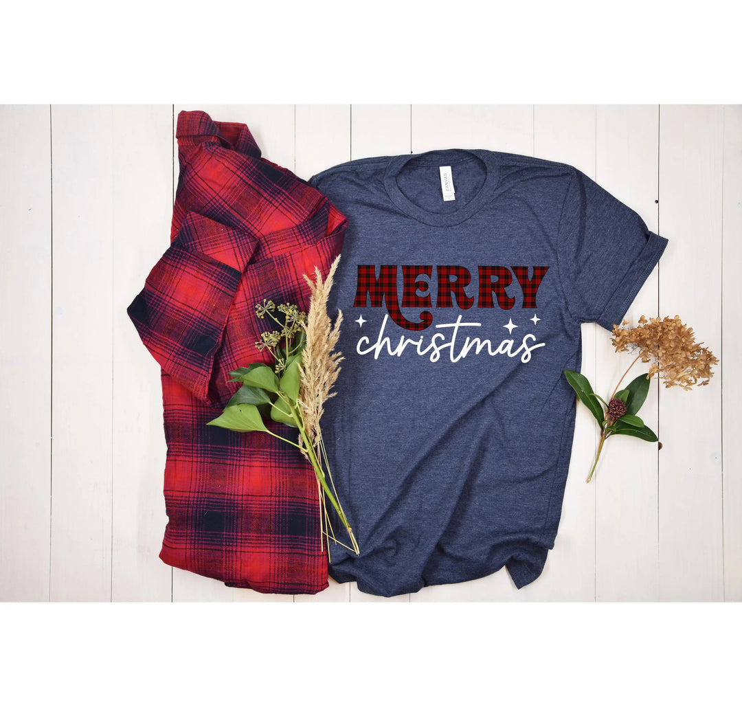 Merry Christmas Buffalo Plaid Shirt | Christmas Family Shirt | Christmas Love Shirt Cypress DTF