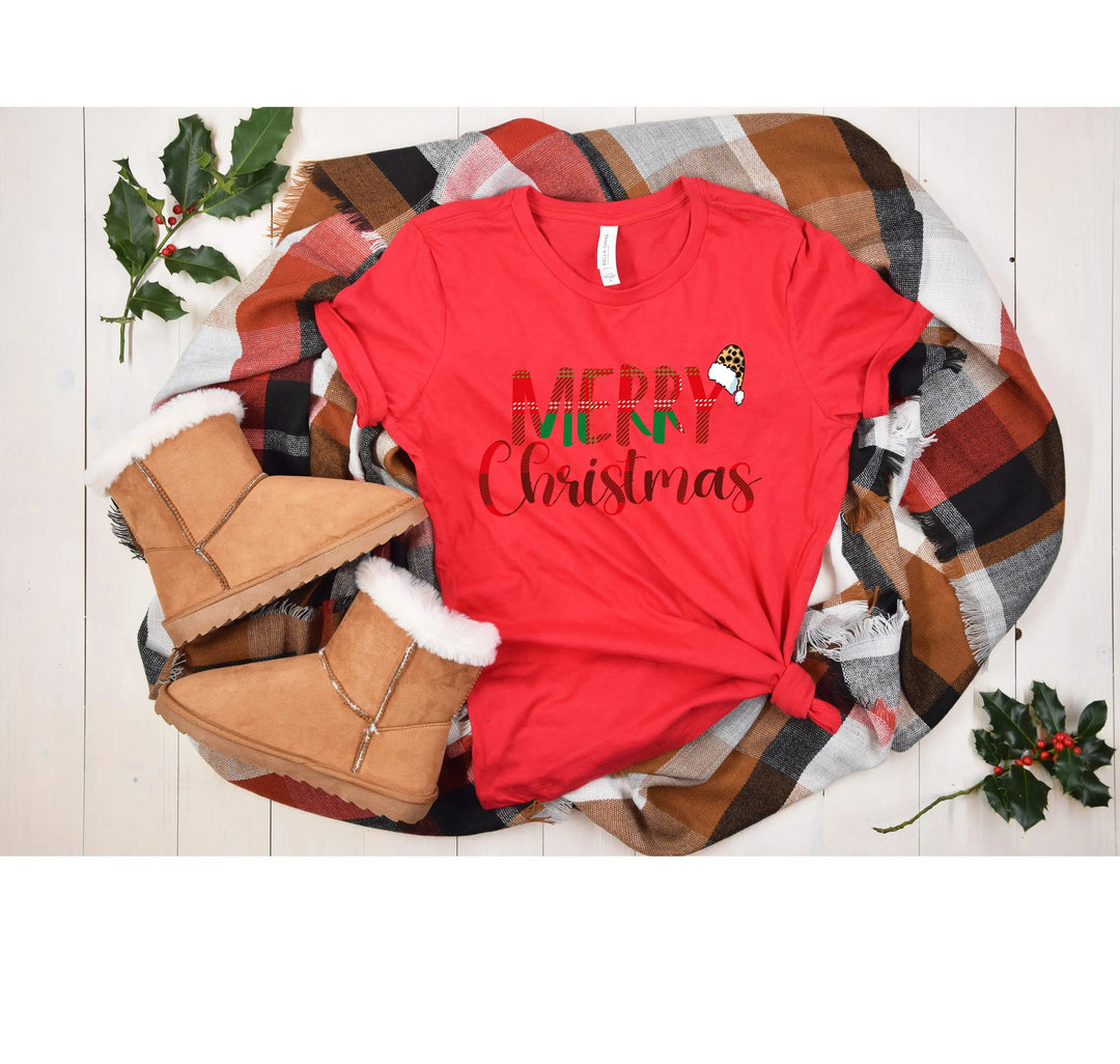 Merry Christmas Buffalo Plaid Shirt | Spooky Family Holiday Tee Cypress DTF