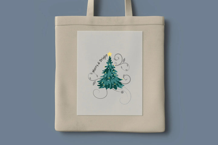 Merry and Bright DTF Transfers| Christmas Tree Family DTF