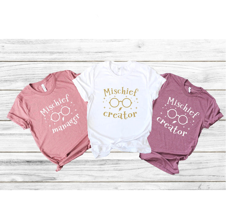 Mischief Creator & Manager Shirts | Funny Family Vacation Tees Cypress DTF