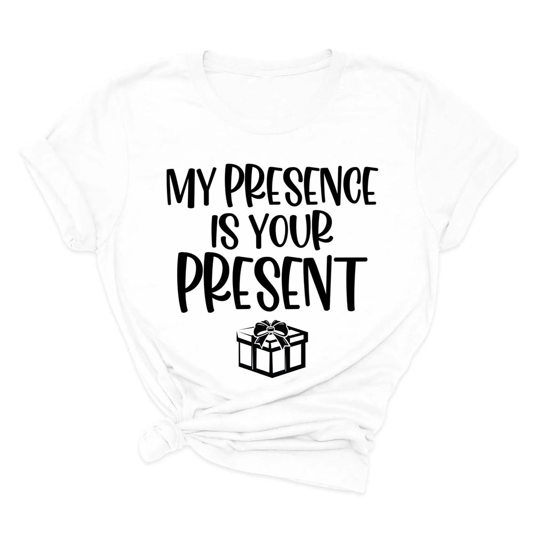 My Presence Is Your Present Shirt - Funny Christmas Couple Matching Tee Cypress DTF