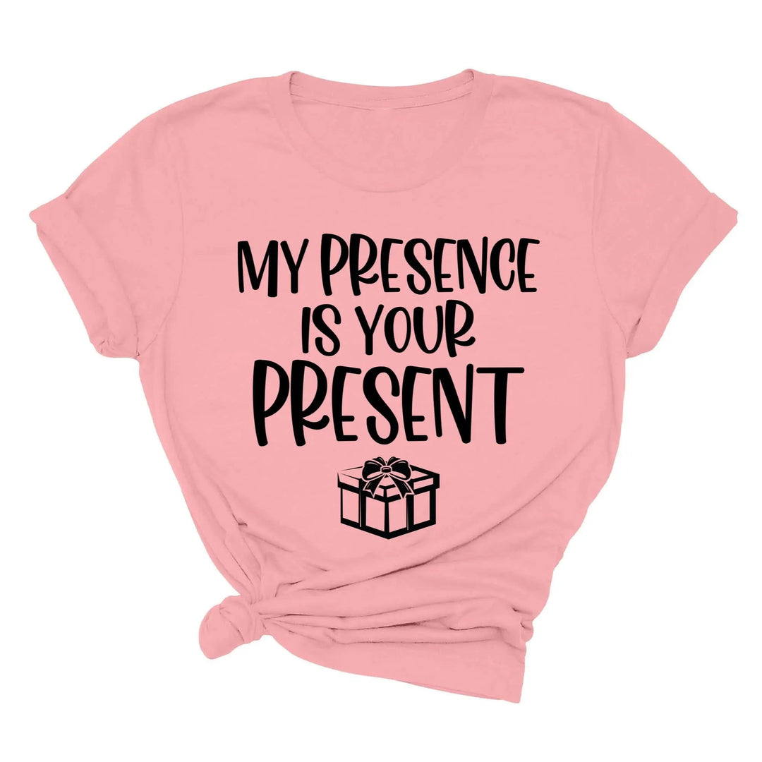 My Presence Is Your Present Shirt - Funny Christmas Couple Matching Tee Cypress DTF