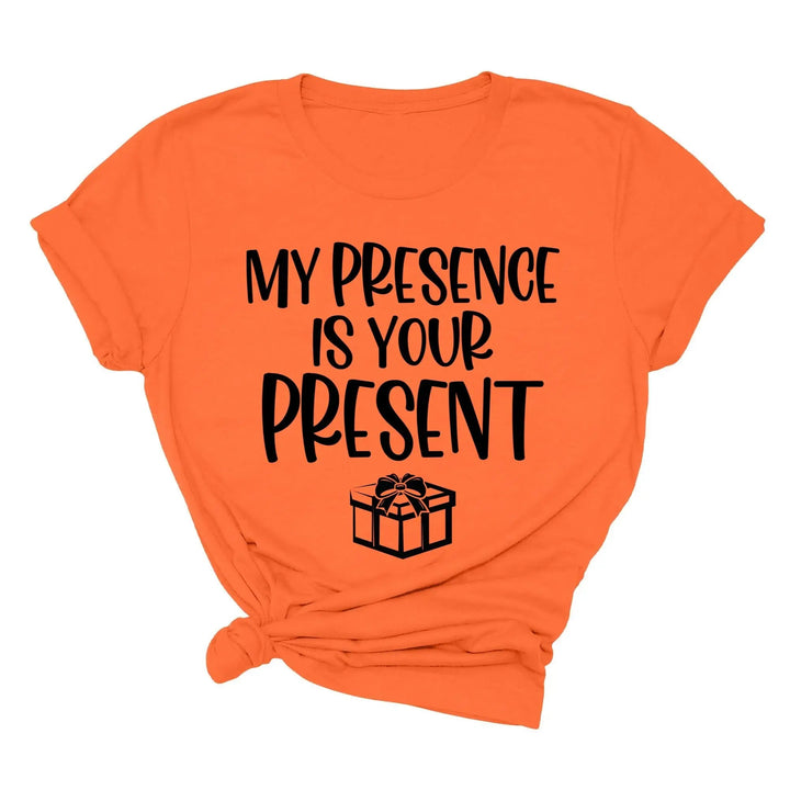 My Presence Is Your Present Shirt - Funny Christmas Couple Matching Tee Cypress DTF