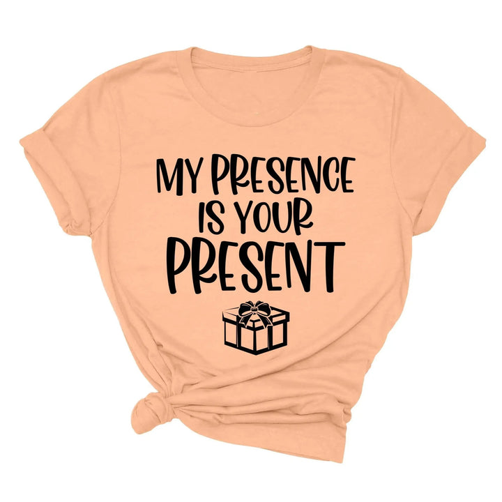 My Presence Is Your Present Shirt - Funny Christmas Couple Matching Tee Cypress DTF