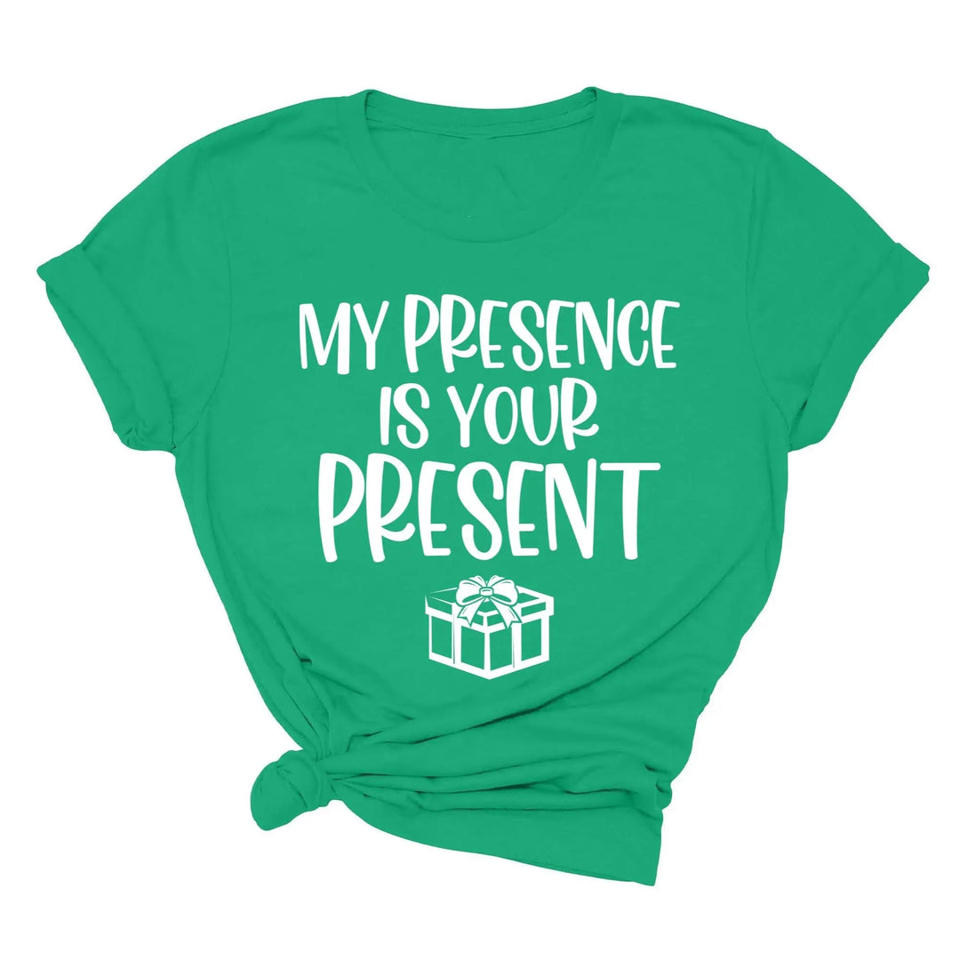 My Presence Is Your Present Shirt - Funny Christmas Couple Matching Tee Cypress DTF
